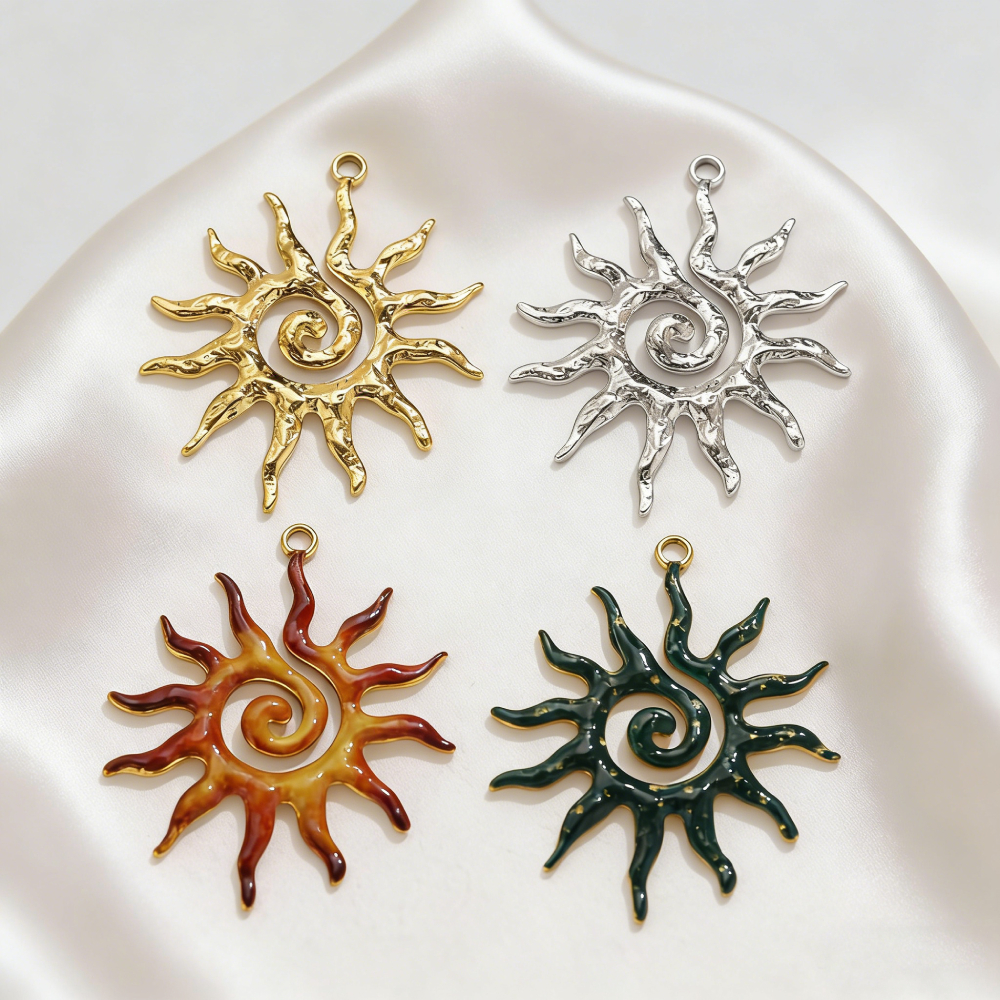 Vintage Fashion Online - 5PCS Stainless Steel Vintage Spiral Sun