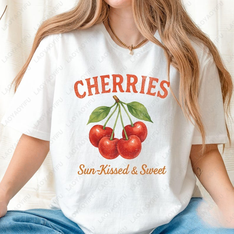 Vintage Fashion Market - Cherry Vintage Sun-Kissed Cherries Tee Retro