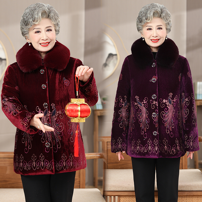 Vintage Fashion Fabrics - Elderly Flower Women's Light Luxury Cotton