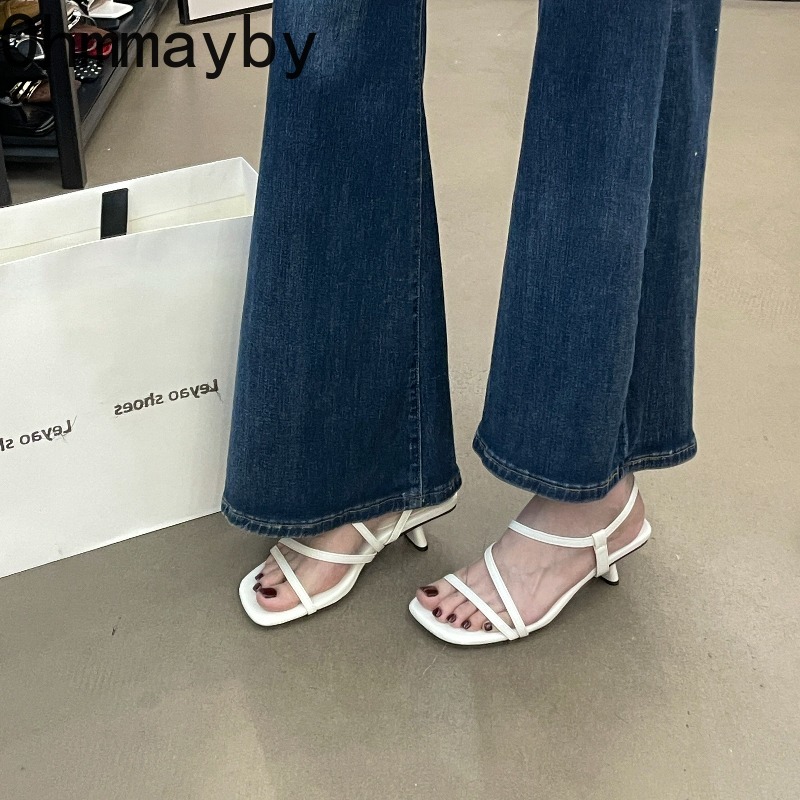 Vintage And Modern Fashion - Vintage Summer Open Toe High Heel