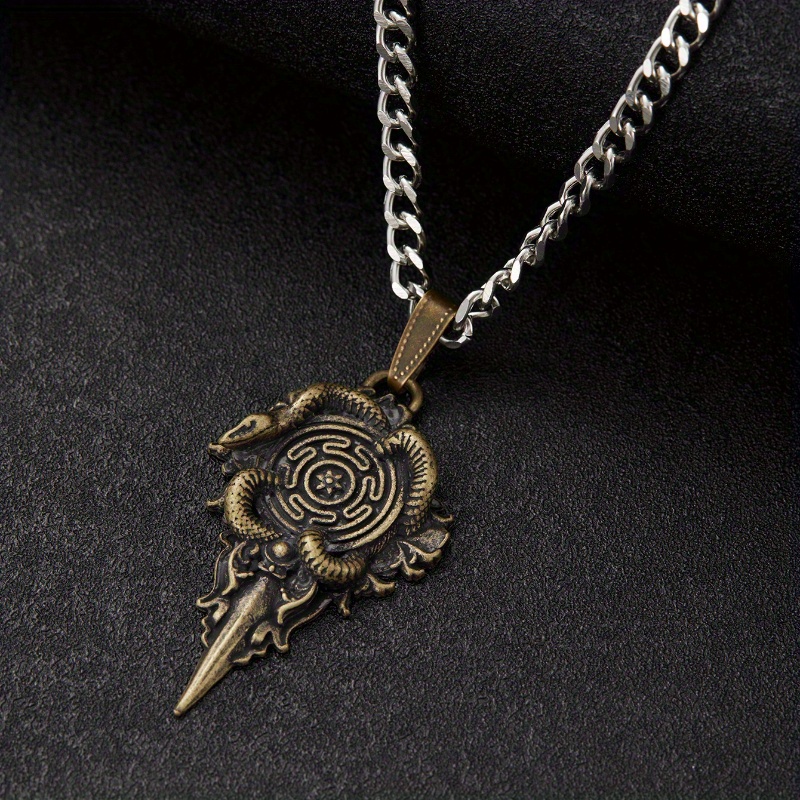 Retro Wheel Pendant with Snake - Vintage Fashion Wheel review and price
