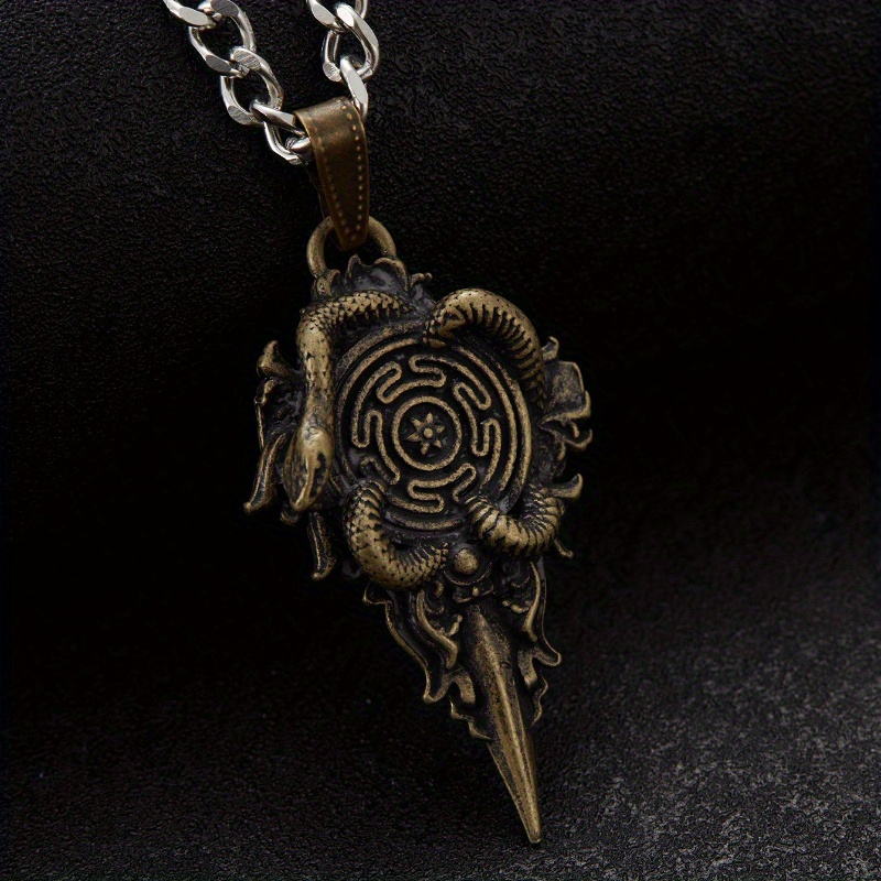 Retro Wheel Pendant with Snake - Vintage Fashion Wheel review and price