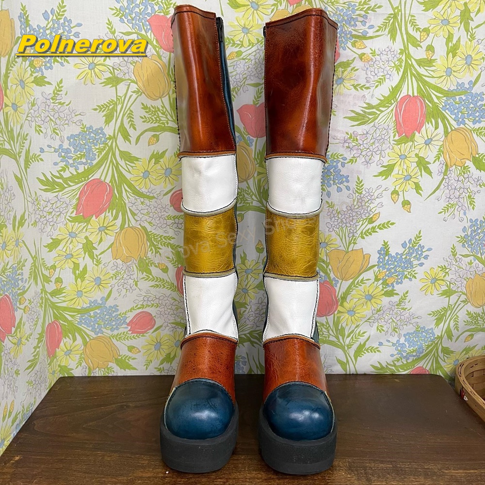 Women Retro Patchwork Leather  - Vintage And Modern Fashion review and price