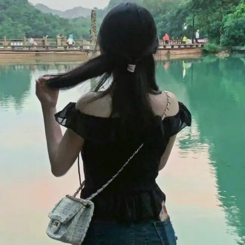 Slash Neck Blouses Women Slim  - French Vintage Fashion review and price