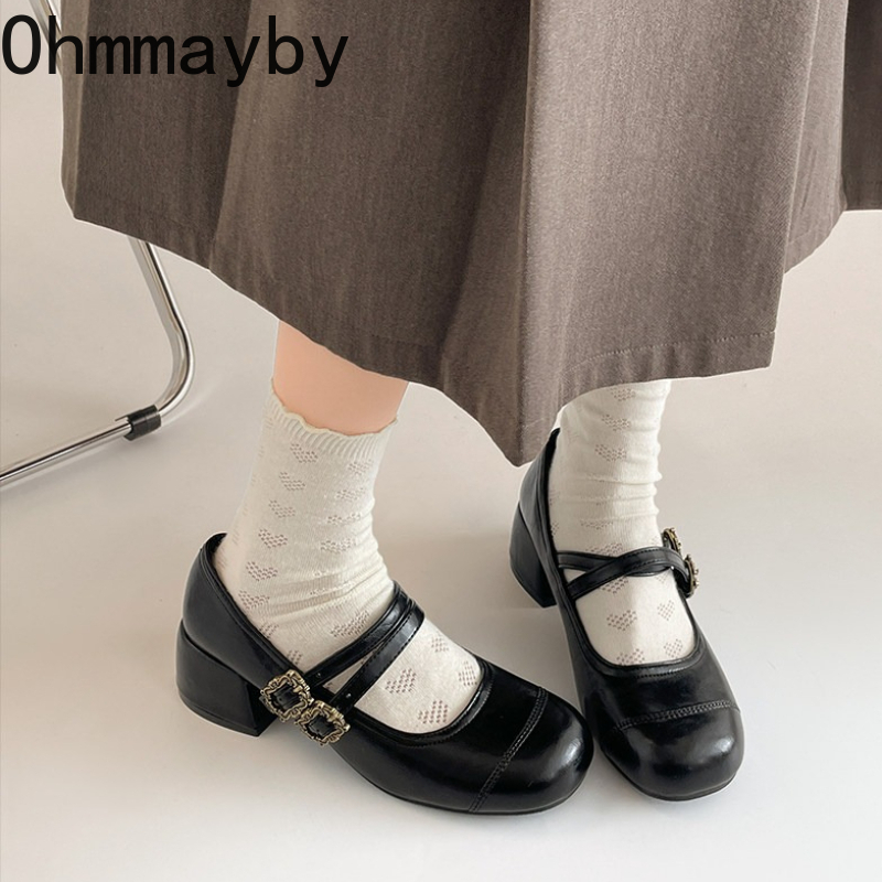 Vintage Thick Heel Women Mary  - Vintage Fashion Fabrics review and price