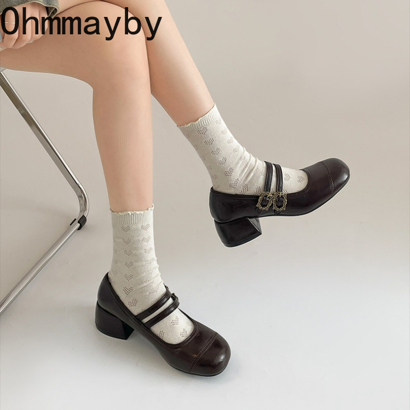 Vintage Thick Heel Women Mary  - Vintage Fashion Fabrics review and price