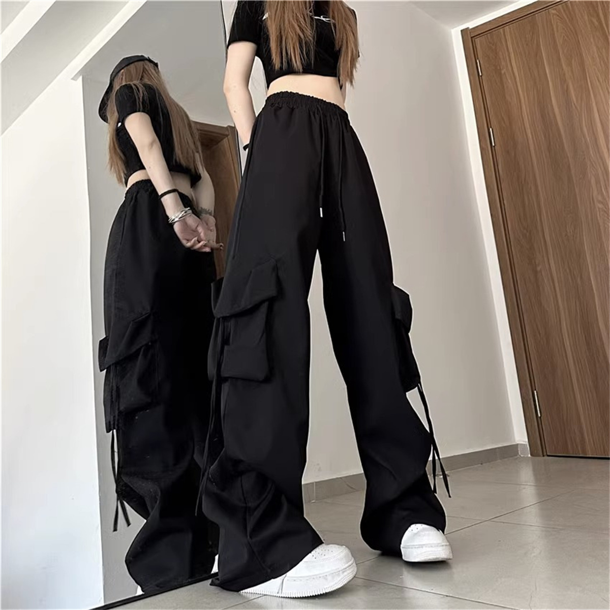 Plus Size Women Cargo Pants Hi - Vintage Fashion Fabrics review and price