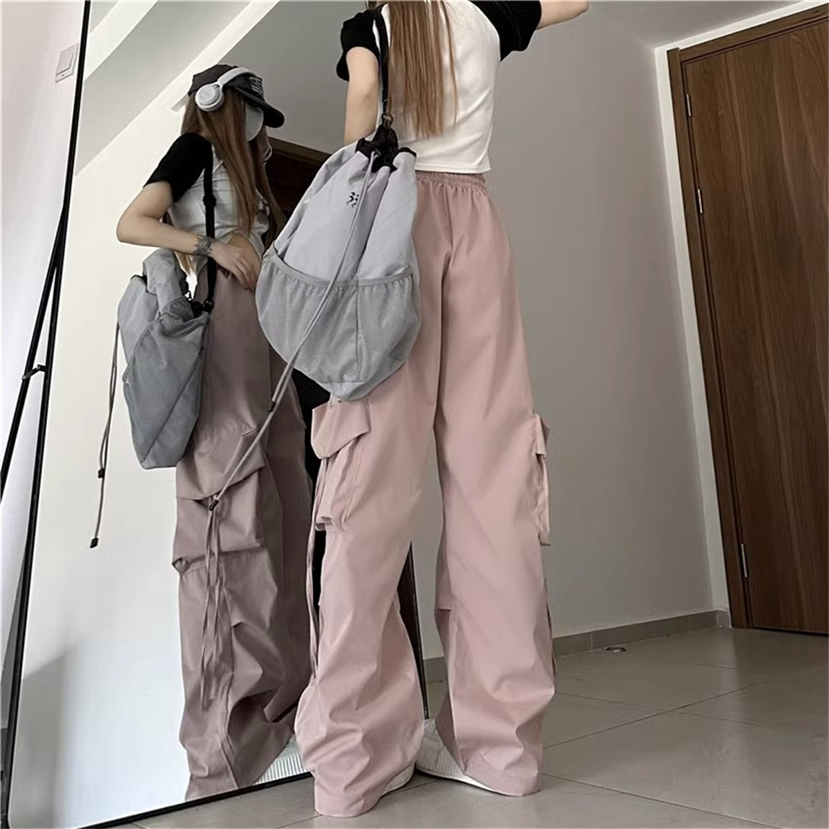 Plus Size Women Cargo Pants Hi - Vintage Fashion Fabrics review and price