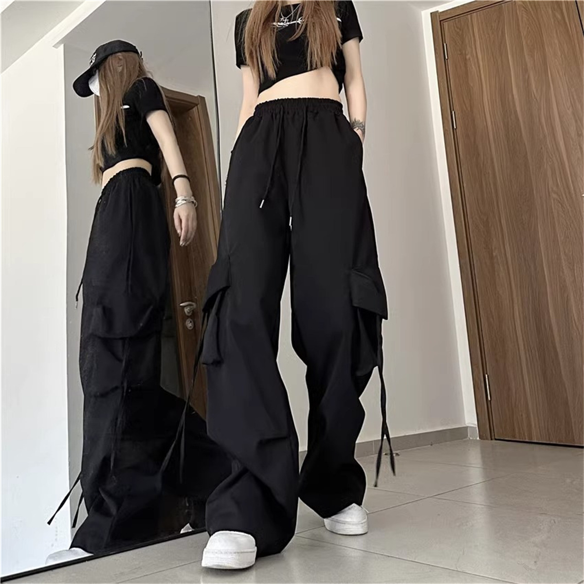 Plus Size Women Cargo Pants Hi - Vintage Fashion Fabrics review and price