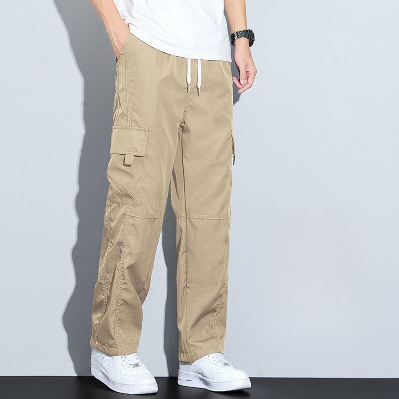 Multi Pocket Baggy Straight Ca - Vintage Fashion Style Men review and price