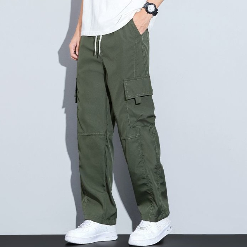 Multi Pocket Baggy Straight Ca - Vintage Fashion Style Men review and price