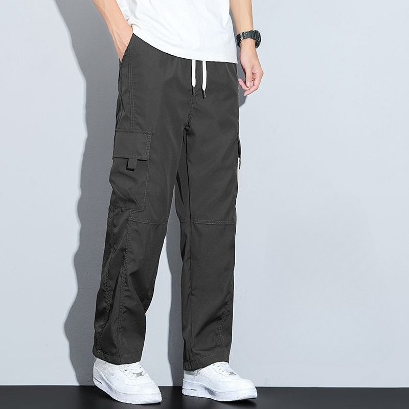 Multi Pocket Baggy Straight Ca - Vintage Fashion Style Men review and price