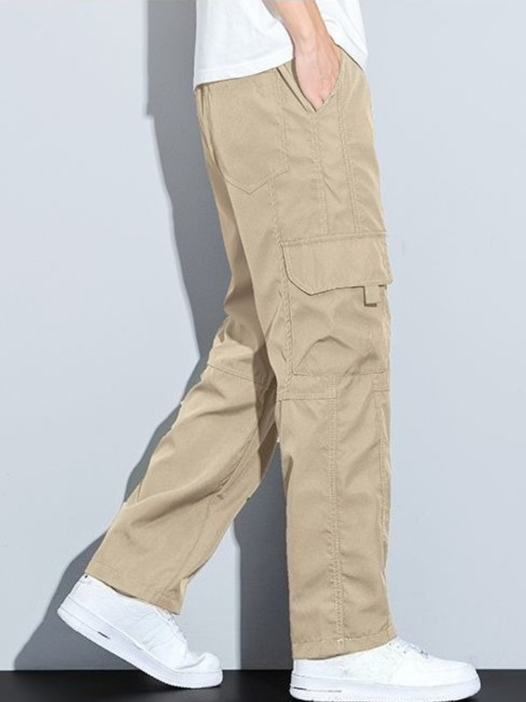 Multi Pocket Baggy Straight Ca - Vintage Fashion Style Men review and price