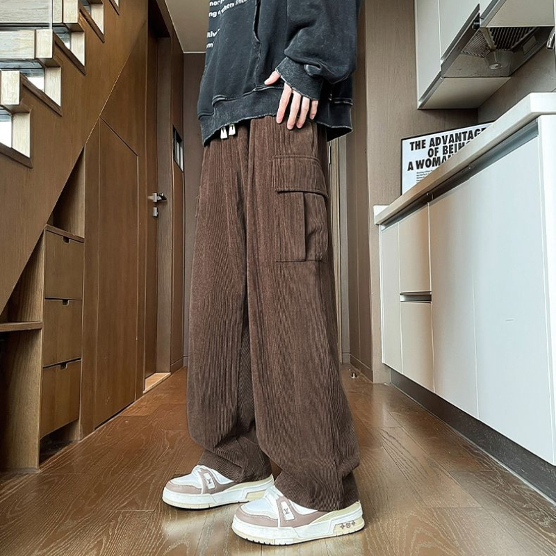 Men’s Casual Corduroy Cargo Pa - Vintage Fashion Style Men review and price