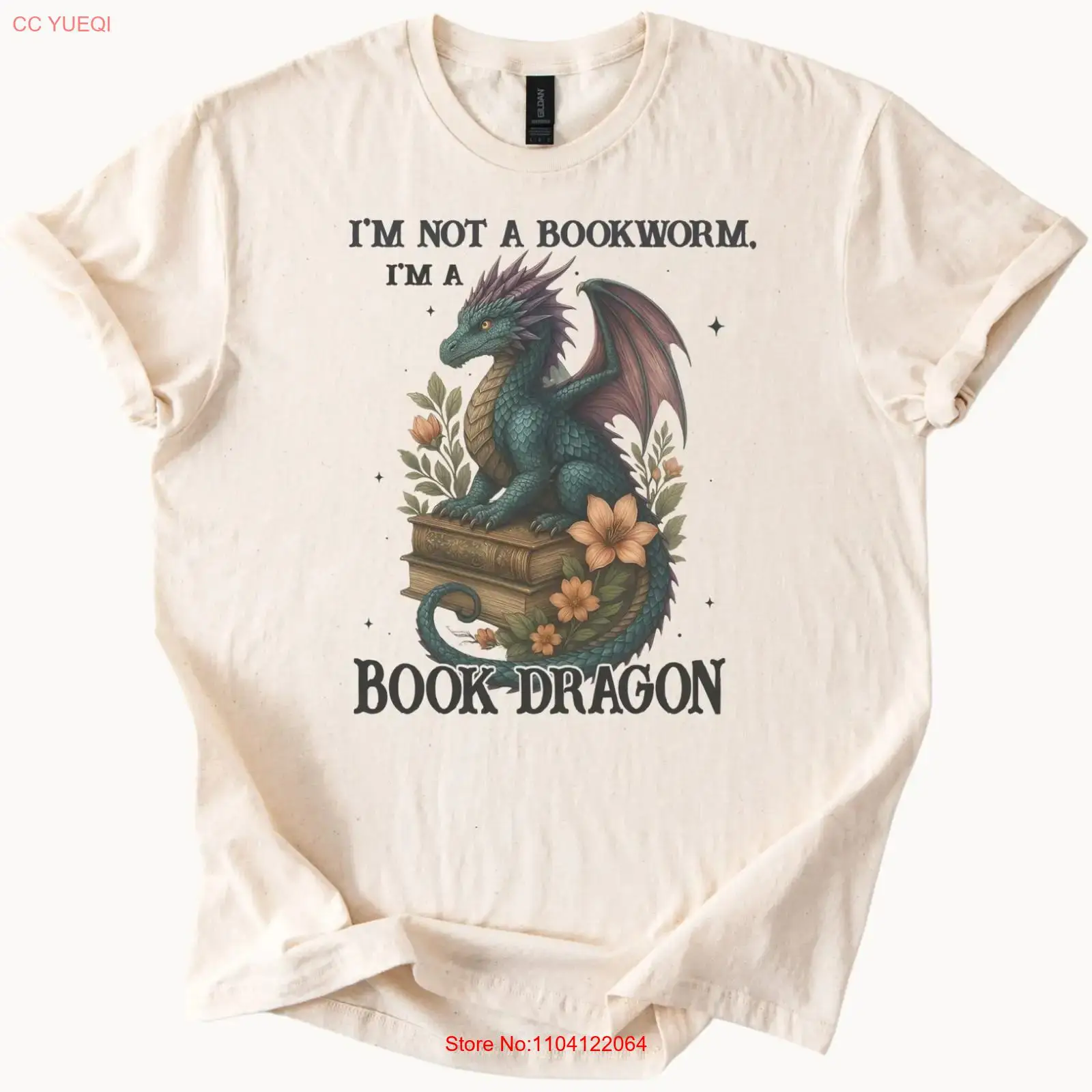 Book Dragon T Shirt Fantasy Re - Vintage Fashion Knitwear Book review and price