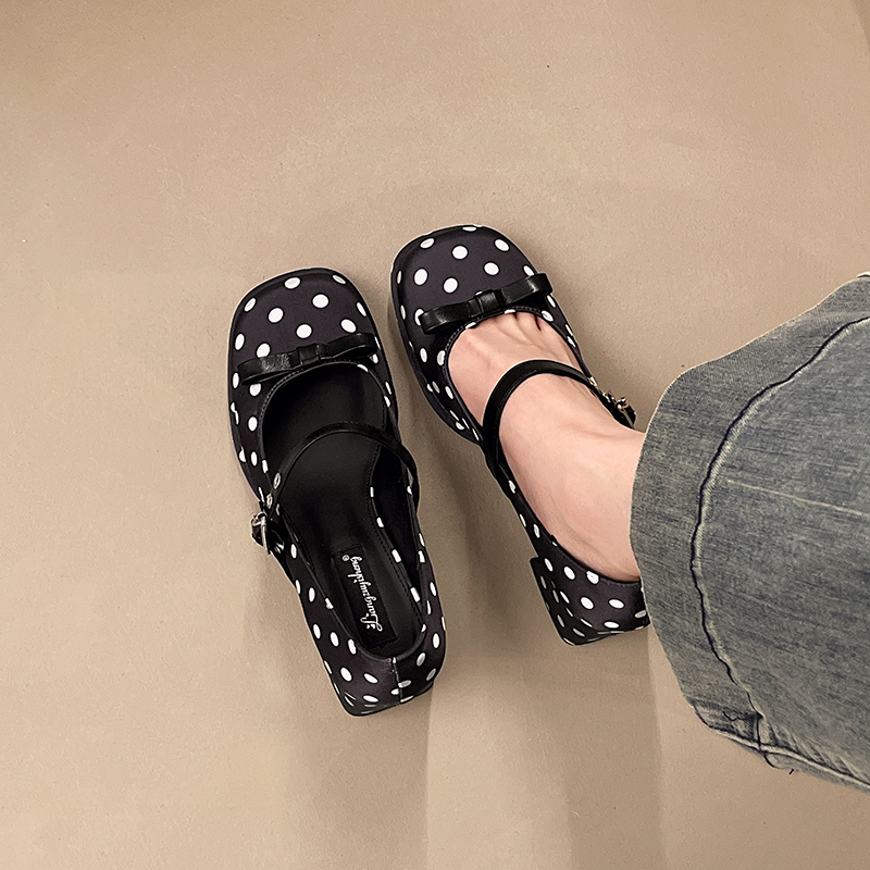 Vintage Thick Heel Polka Dot W - Vintage Fashion Fabrics review and price