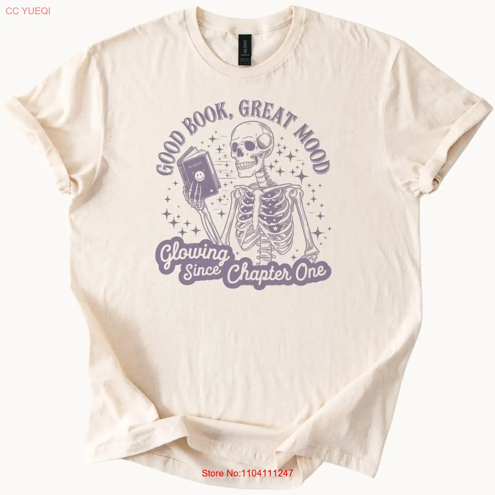 Book Lover Skeleton T Shirt Go - Vintage Fashion Knitwear Book review and price