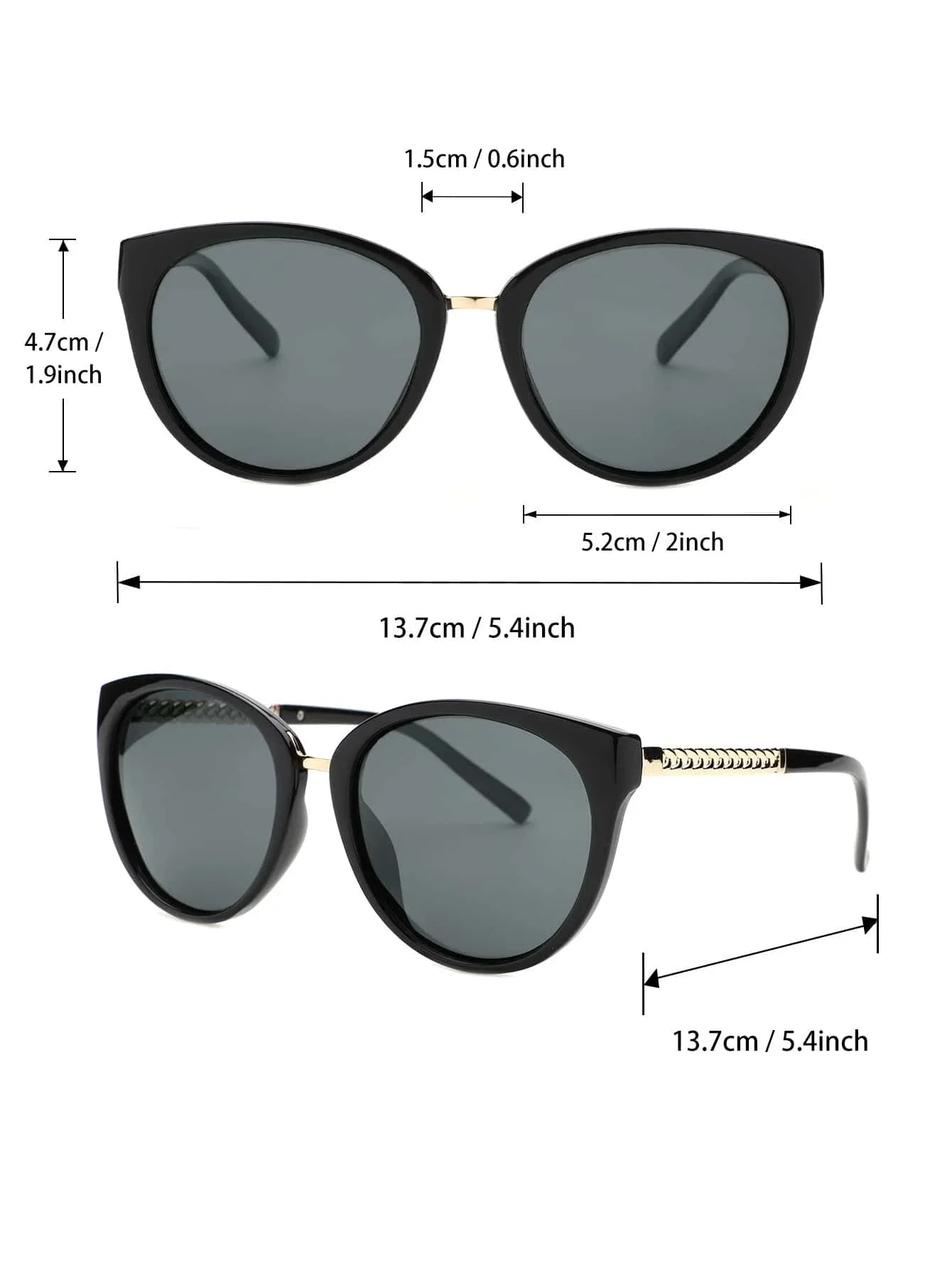 1 Pair Women's Cat Eye Tinted  - Vintage Fashion Definition review and price