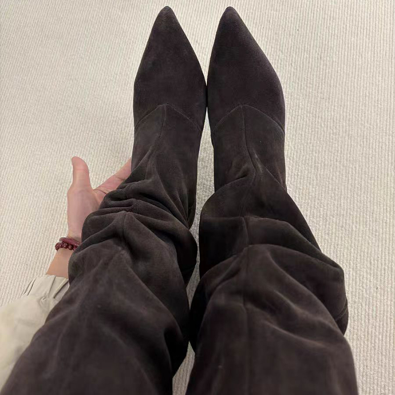 Suede Slouch Knee High Boots W - Vintage And Modern Fashion review and price