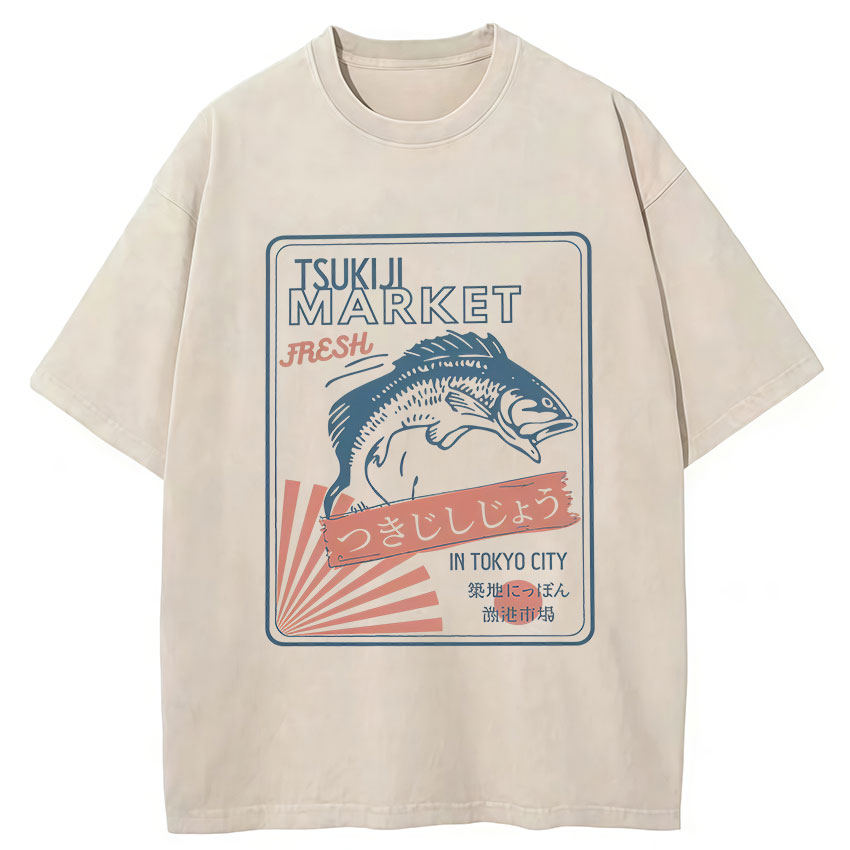 Vintage Washed Tsukiji Fish Ma - Vintage Fashion Market review and price