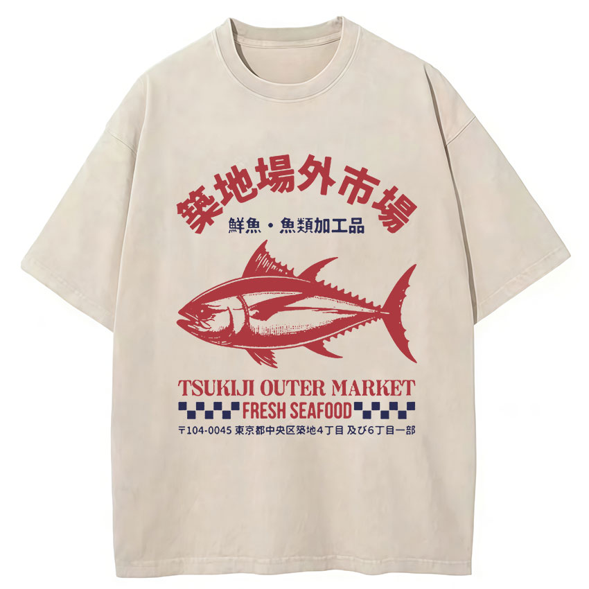 Vintage Washed Tsukiji Fish Ma - Vintage Fashion Market review and price